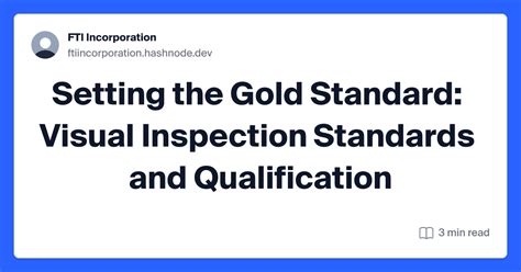 visual inspection standard pdf